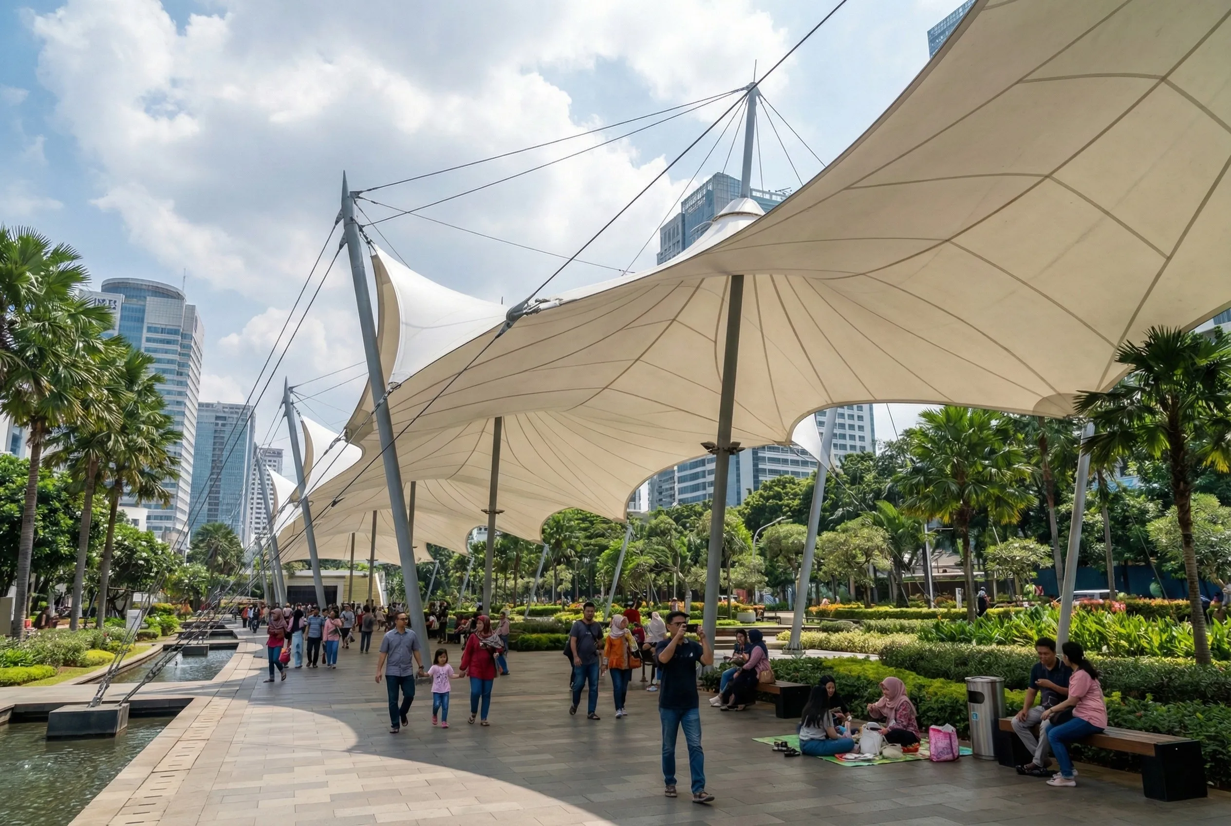 Canopy Membrane Taman Publik